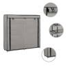 Grey Shoe Cabinet with Cover - 5-Tier Storage Solution