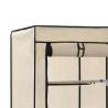 Cream Wardrobe with Compartments & Rods | 150x45x175 cm