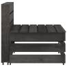 Garden Pallet Middle Sofa - Grey Impregnated Pinewood