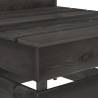 Garden Pallet Middle Sofa - Grey Impregnated Pinewood