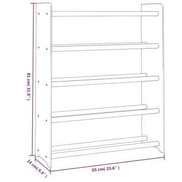 Shoe Rack Brown 65x24x81 cm - Stylish & Sturdy Storage