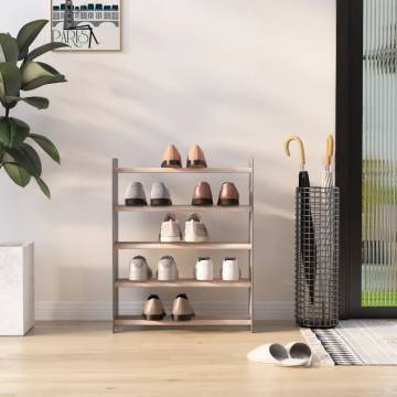 Shoe Rack Grey 65x24x81 cm - Organize Your Footwear Stylishly