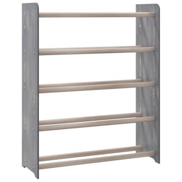 Shoe Rack Grey 65x24x81 cm - Organize Your Footwear Stylishly