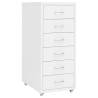 Mobile File Cabinet White - Durable Metal Storage Solution