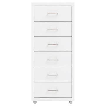 Mobile File Cabinet White - Durable Metal Storage Solution