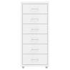 Mobile File Cabinet White - Durable Metal Storage Solution