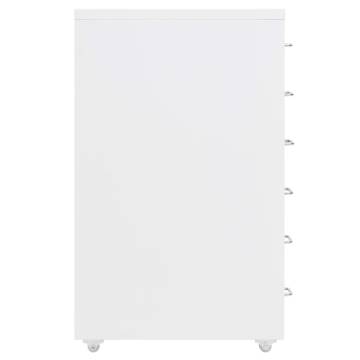 Mobile File Cabinet White - Durable Metal Storage Solution