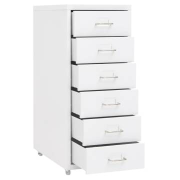 Mobile File Cabinet White - Durable Metal Storage Solution