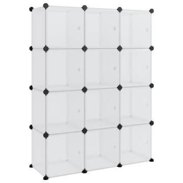 Storage Cube Organiser with 12 Cubes & Doors | HipoMarket