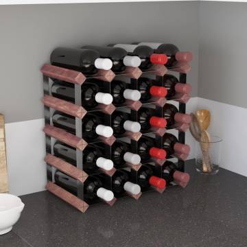 Stylish Brown Wine Rack for 20 Bottles - Solid Pine Wood