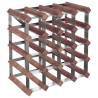 Stylish Brown Wine Rack for 20 Bottles - Solid Pine Wood