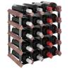 Stylish Brown Wine Rack for 20 Bottles - Solid Pine Wood