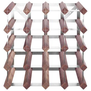 Stylish Brown Wine Rack for 20 Bottles - Solid Pine Wood