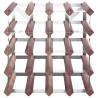 Stylish Brown Wine Rack for 20 Bottles - Solid Pine Wood