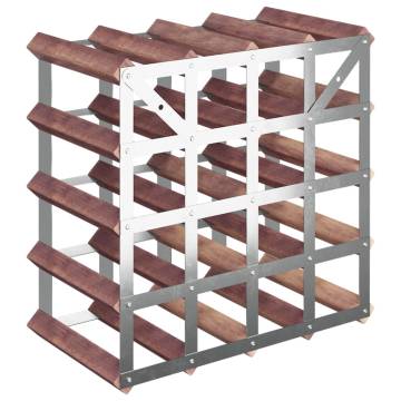 Stylish Brown Wine Rack for 20 Bottles - Solid Pine Wood