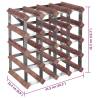 Stylish Brown Wine Rack for 20 Bottles - Solid Pine Wood