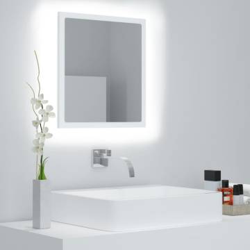 LED Bathroom Mirror White 40x8.5x37 cm Acrylic - Stylish & Functional