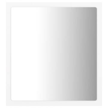 LED Bathroom Mirror White 40x8.5x37 cm Acrylic - Stylish & Functional