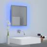 LED Bathroom Mirror in High Gloss Grey - Modern & Stylish