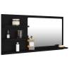 Stylish Black Bathroom Mirror | 90x10.5x45 cm | Hipomarket