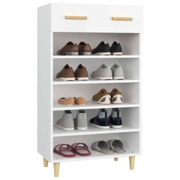 Shoe Cabinet White 60x35x105 cm - Scandinavian Design