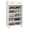 Shoe Cabinet White 60x35x105 cm - Scandinavian Design