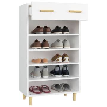 Shoe Cabinet White 60x35x105 cm - Scandinavian Design