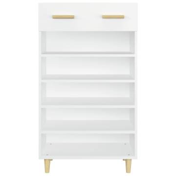 Shoe Cabinet White 60x35x105 cm - Scandinavian Design