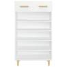 Shoe Cabinet White 60x35x105 cm - Scandinavian Design