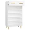 Shoe Cabinet White 60x35x105 cm - Scandinavian Design