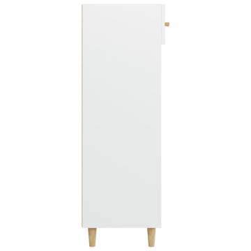 Shoe Cabinet White 60x35x105 cm - Scandinavian Design