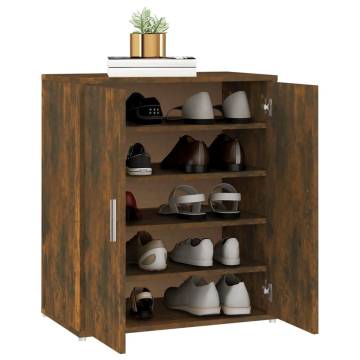 Shoe Cabinet Smoked Oak 60x35x70 cm - Stylish Storage Solution