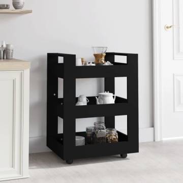 Kitchen Trolley Black 60x45x80 cm - Stylish & Functional Storage