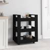 Kitchen Trolley Black 60x45x80 cm Engineered Wood Colour black 