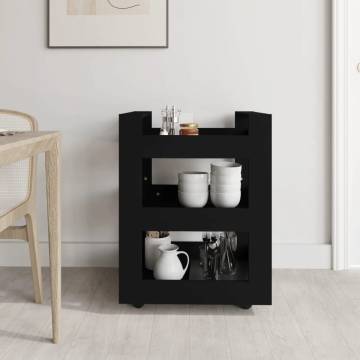 Kitchen Trolley Black 60x45x80 cm - Stylish & Functional Storage