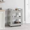 Kitchen Trolley Concrete Grey | Engineered Wood | 60x45x80 cm