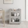 Kitchen Trolley Concrete Grey | Engineered Wood | 60x45x80 cm