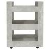 Kitchen Trolley Concrete Grey | Engineered Wood | 60x45x80 cm