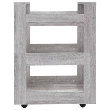 Kitchen Trolley Grey Sonoma - 60x45x80 cm | Hipomarket UK