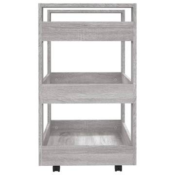 Kitchen Trolley Grey Sonoma - 60x45x80 cm | Hipomarket UK