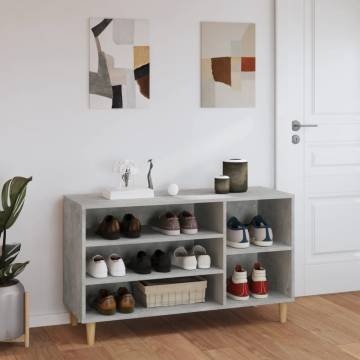 Shoe Cabinet Concrete Grey - Stylish Storage Solution