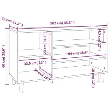 Shoe Cabinet Concrete Grey - Stylish Storage Solution