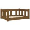 Dog Bed Honey Brown - Solid Pine Wood - 65.5x50.5x28 cm