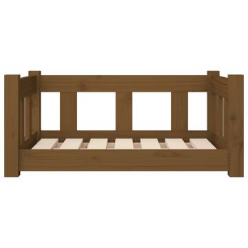 Dog Bed Honey Brown - Solid Pine Wood - 65.5x50.5x28 cm