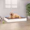 Dog Bed White 71.5x54x9 cm Solid Wood Pine Colour white Size 71.5 x 54 x 9 cm 