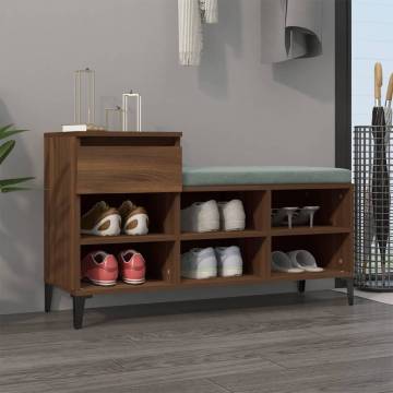 Stylish Brown Oak Shoe Cabinet - 102x36x60 cm | HipoMarket