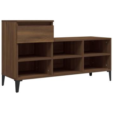 Stylish Brown Oak Shoe Cabinet - 102x36x60 cm | HipoMarket