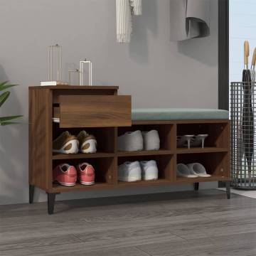 Stylish Brown Oak Shoe Cabinet - 102x36x60 cm | HipoMarket