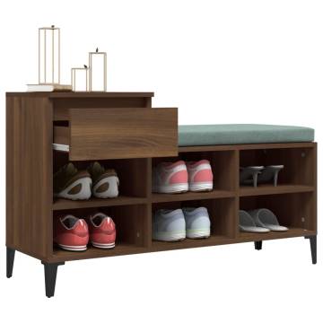 Stylish Brown Oak Shoe Cabinet - 102x36x60 cm | HipoMarket