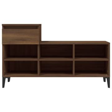 Stylish Brown Oak Shoe Cabinet - 102x36x60 cm | HipoMarket